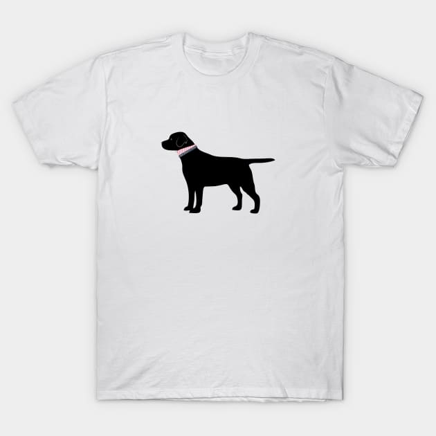 Preppy Dog Black Lab T-Shirt by EMR_Designs